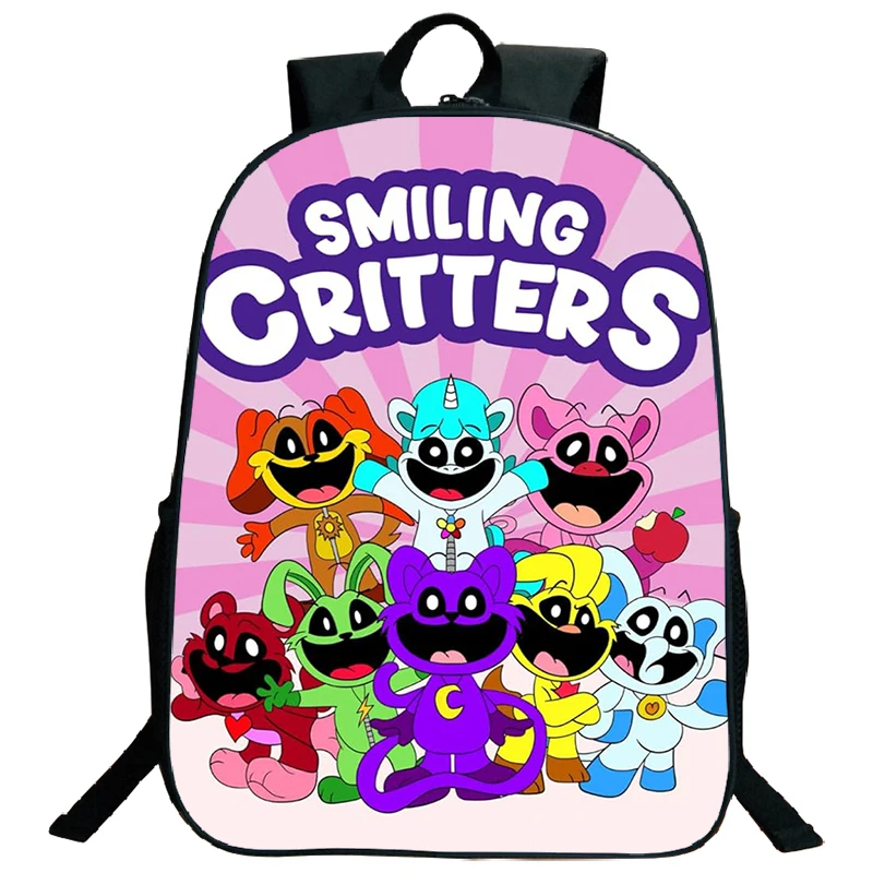 Sac à dos Smilings Critters pour hommes et femmes, sac à dos pour adolescents, sac à dos pour ordinateur portable, sacs d'école de voyage, sac à dos Catnap, figurines d'anime de dessin animé