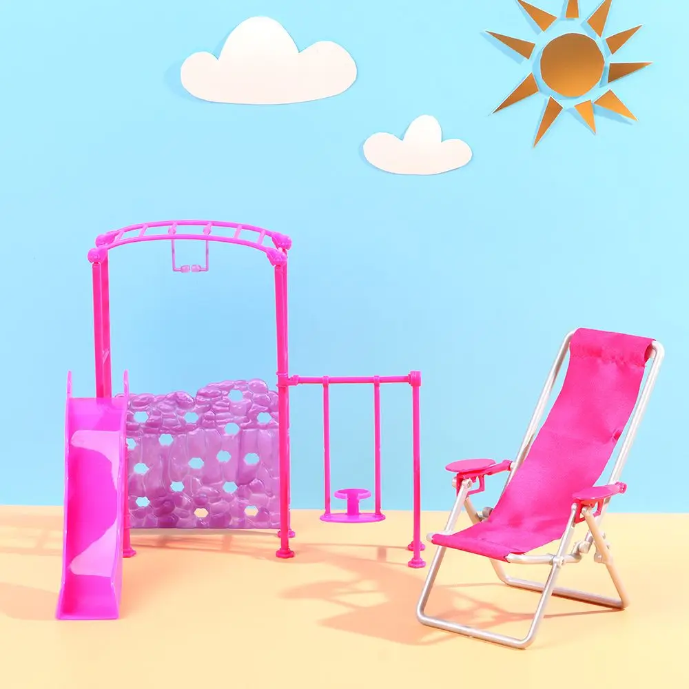 Robuste PVC-Material-Dekoration für Puppenhaus, Spielplatz, Bett, Puppenhaus-Zubehör, Simulationstasche, Miniaturmodell