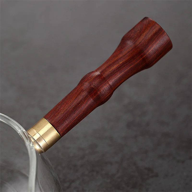 300ml Removable Side Wooden Handle High Borosilicate Glass Fair Cup Tea Dispenser Chahai Kung Fu Tea Set Accessories Teaware