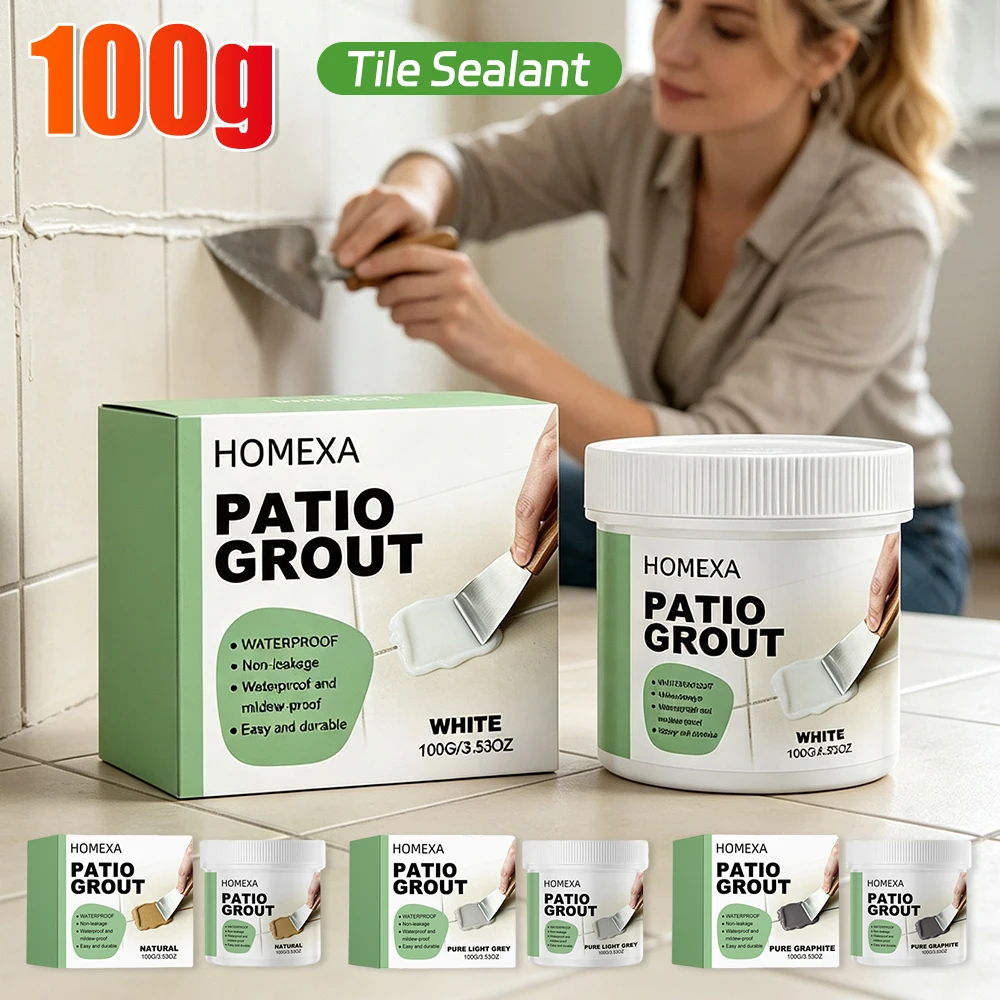 Crack Filler Patio Grout 100g Fast Drying Grout Paint Waterproof -Proof for Shower Kitchen Floor Wall Terrace