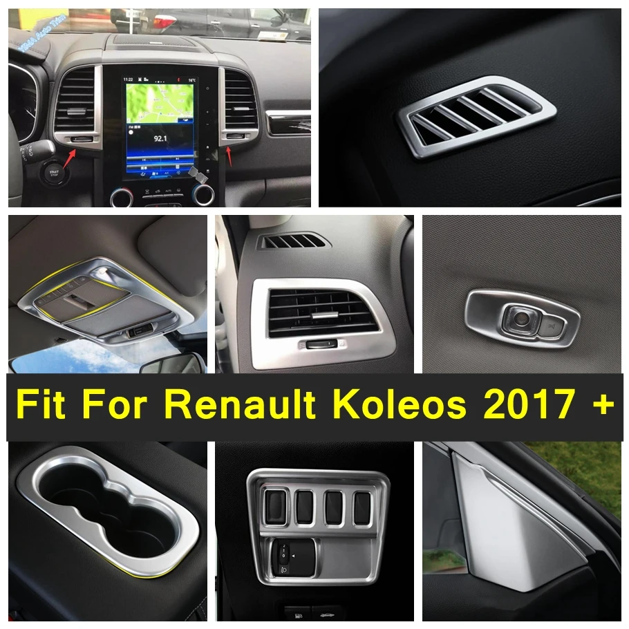 

Matte Inner Window Pillar A Triangle / Door Bowl / Water Cup Bottle Holder Cover Trim Accessories For Renault Koleos 2017 - 2022