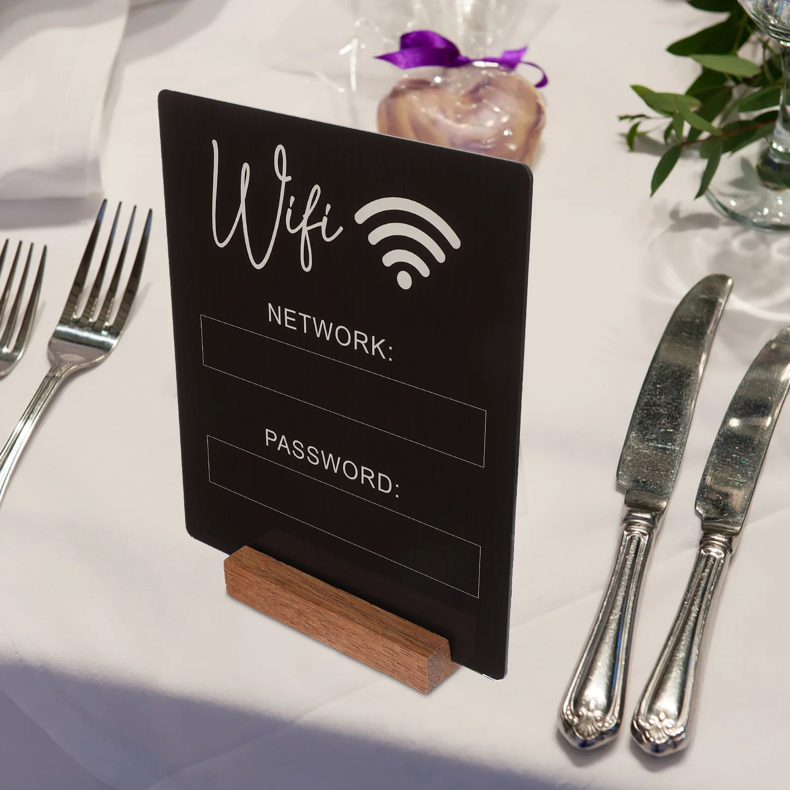 Señal de contraseña Wifi para habitación de invitados, mesa de comedor, Hotel, red inalámbrica, recordatorio acrílico