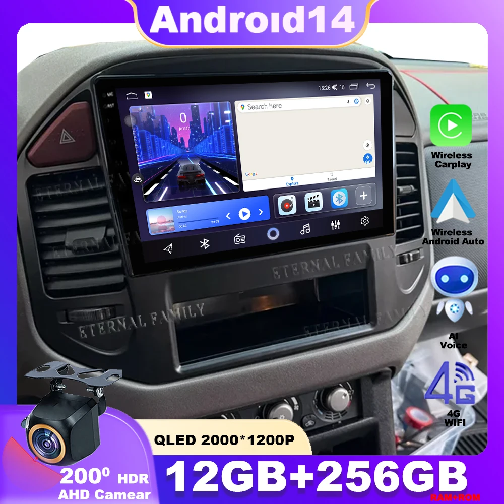 

Android 14 For Mitsubishi Pajero 3 V70 V60 1999-2006 Car Radio Multimedia Player Navigation Stereo GPS Head Unit Wireless Auto