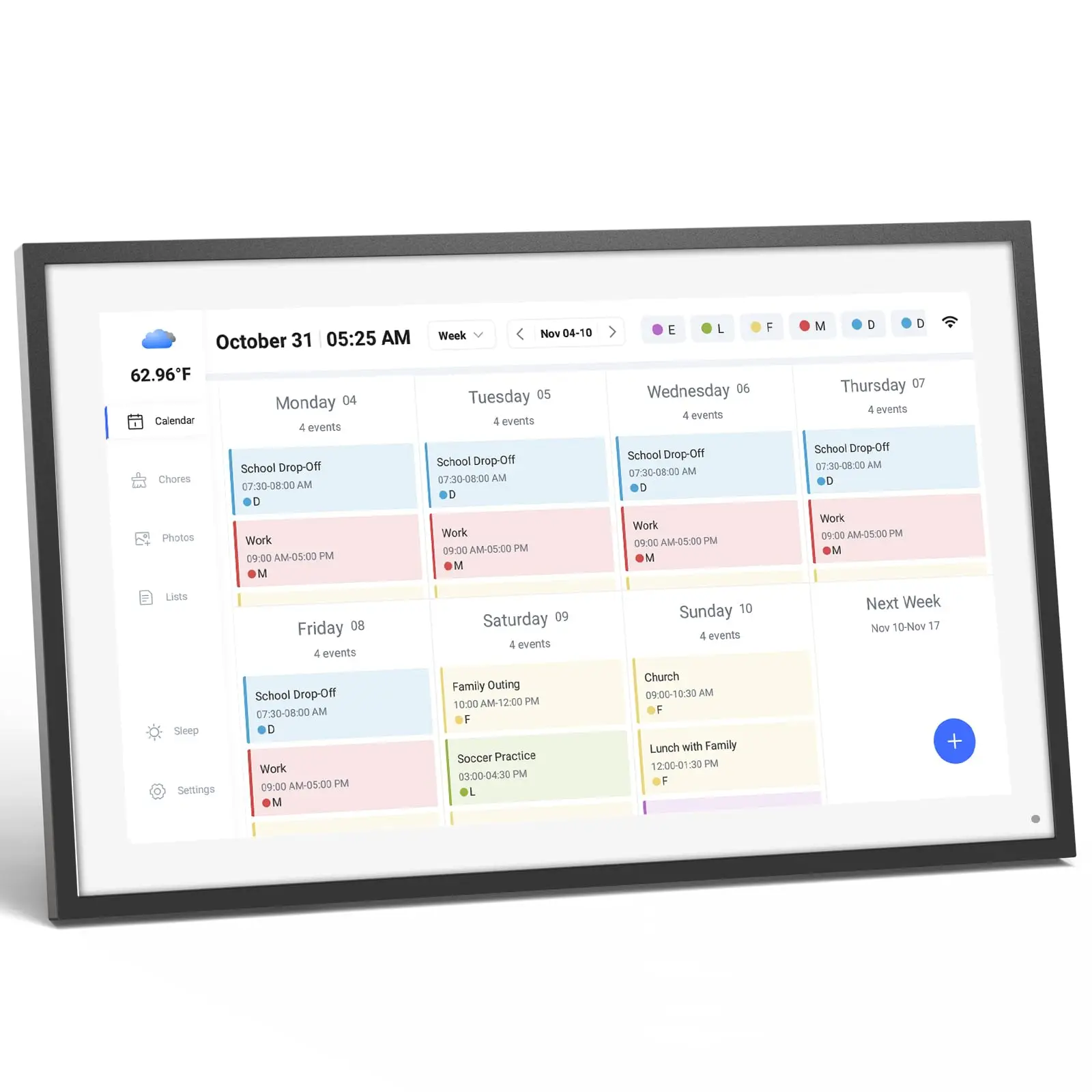 

Custom Factory Smart Calendar google Calendar Wall Mounted Touch Screen Family Schedule Display