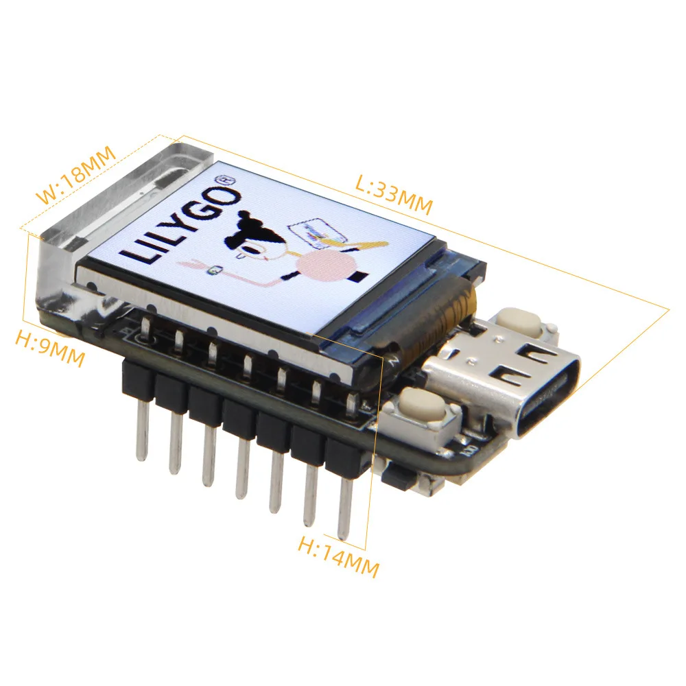 LILYGO® T-QT V1.1 or Pro ESP32-S3 GC9107 0.85 Inch LCD Display Module Development Board WIFI Bluetooth Full Color 128*128 Screen