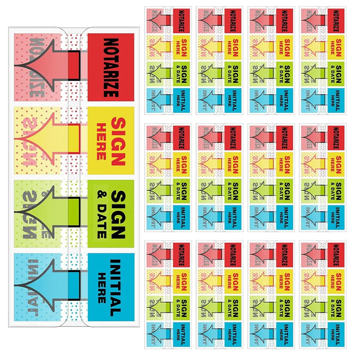 

ABGV 500 Pcs Sign Here Stickers Notarize Initial Here Sign and Date Tabs Stickers Flags for Office School Students Notebook