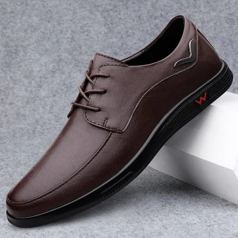 Spring and Autumn 2025 New Leather One-Pedal Business Men's Casual Leather Shoes Summer Love