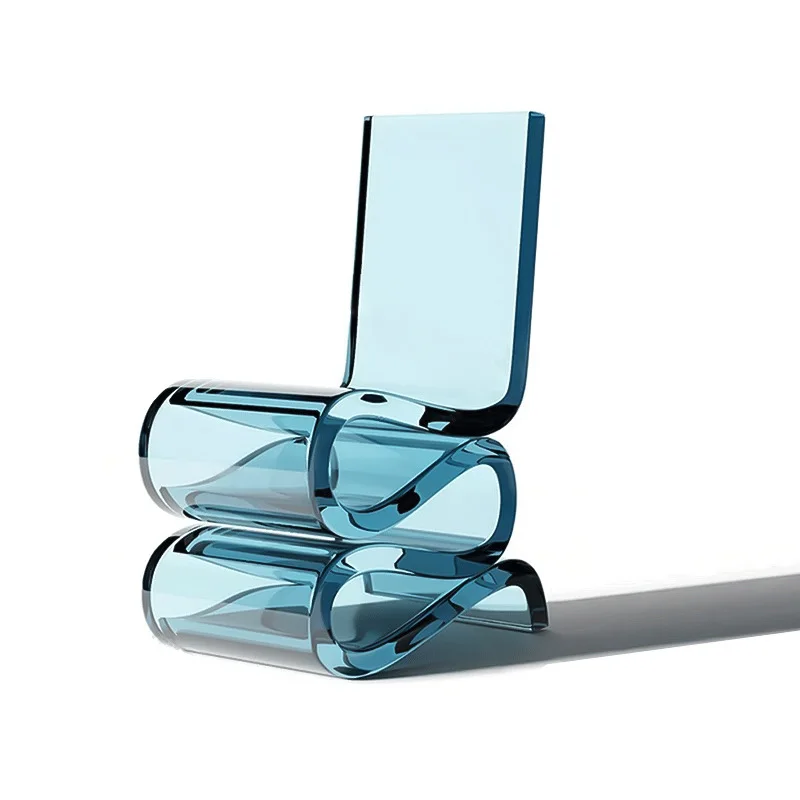 

Living room small apartment sofa acrylic transparent creative sofa chair designer ins art back chair high-end