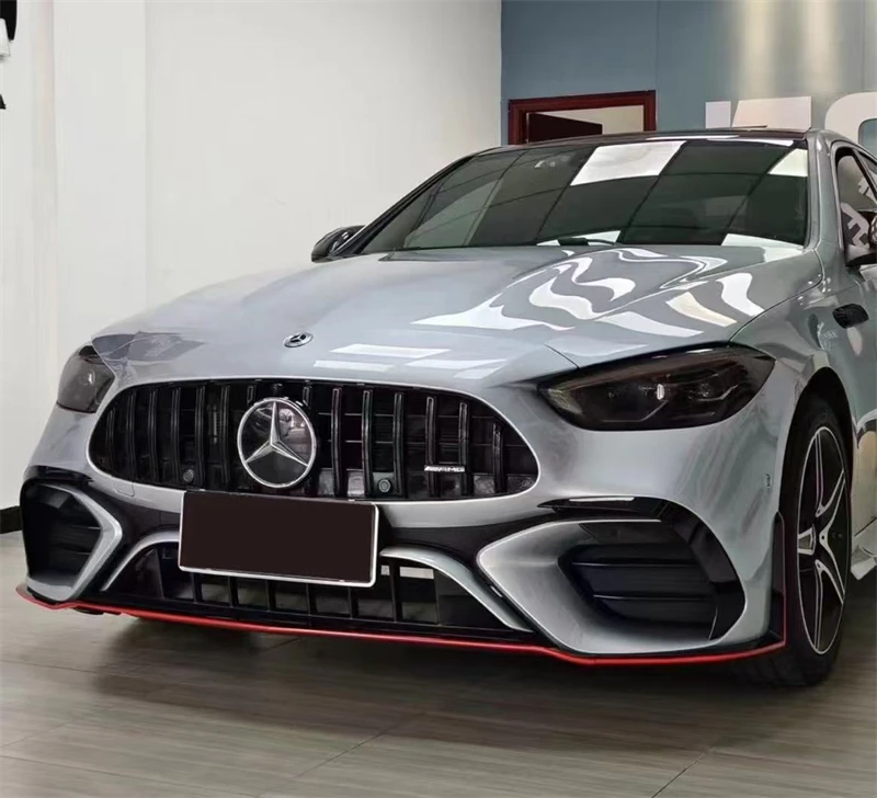 メルセデスベンツ W206 C43 C63 C200 C260 2020 2021 2022 2023 2024 高品質 ABS ブライトブラックフロントリップリアリップスポイラーキット