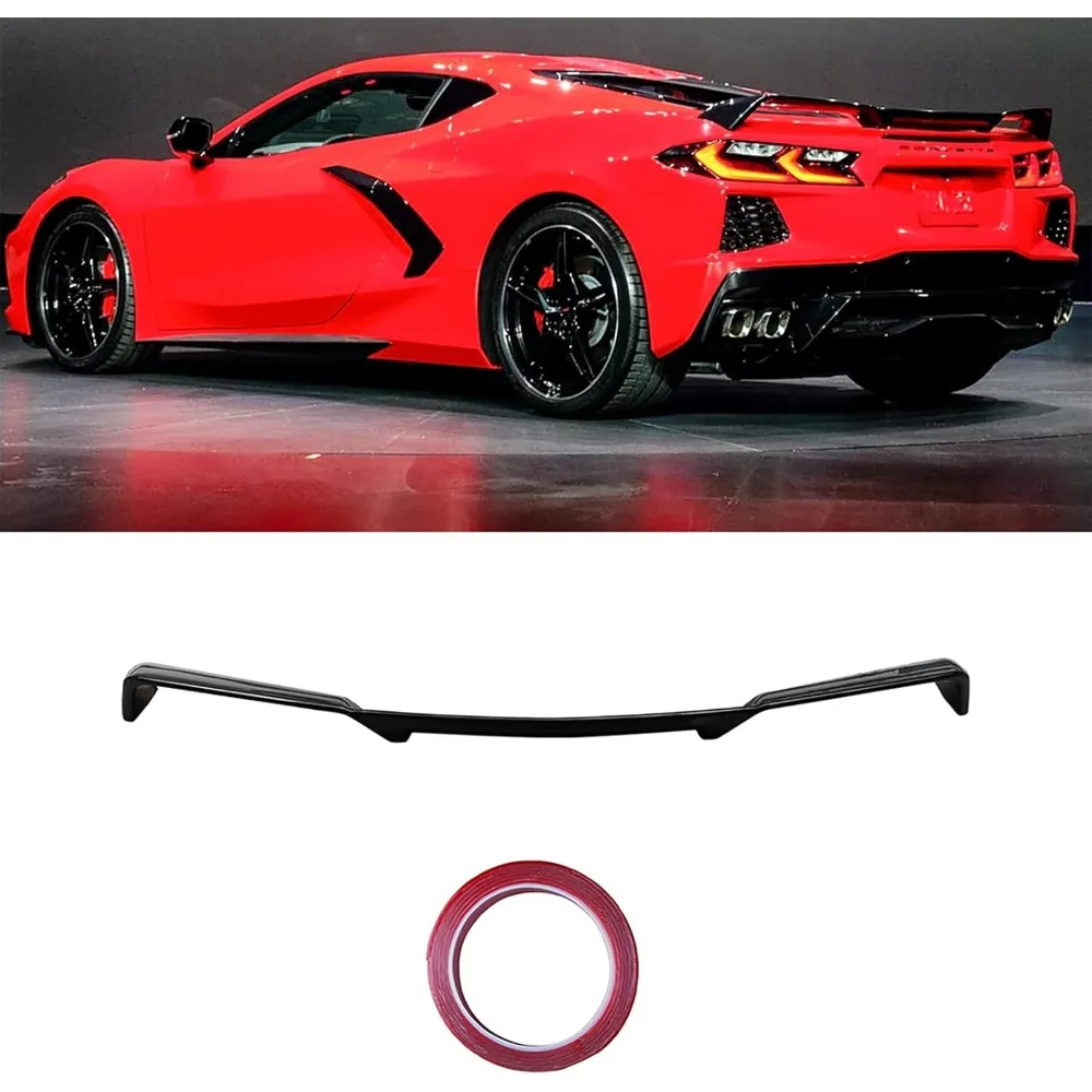 

Gloss Black Rear Trunk Spoiler Fit for 2020-2024 Corvette C8 Enhanced Style Z51 Performance Trunk Wing Spoiler ABS Painted