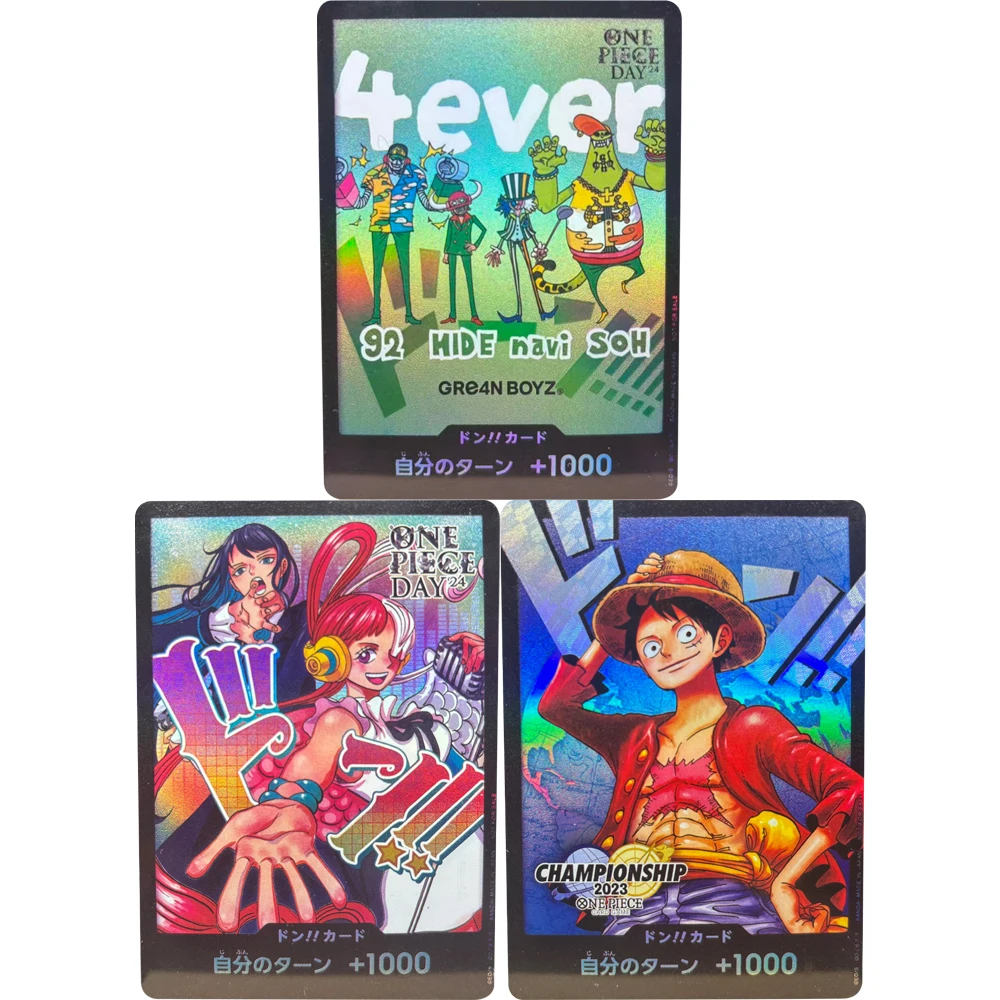 ¡¡Tarjetas de colección de ONE PIECE DON!! TARJETA Monkey D. Luffy UTA DIY juego hecho a sí mismo de alta calidad tarjetas de Anime juguete de regalo