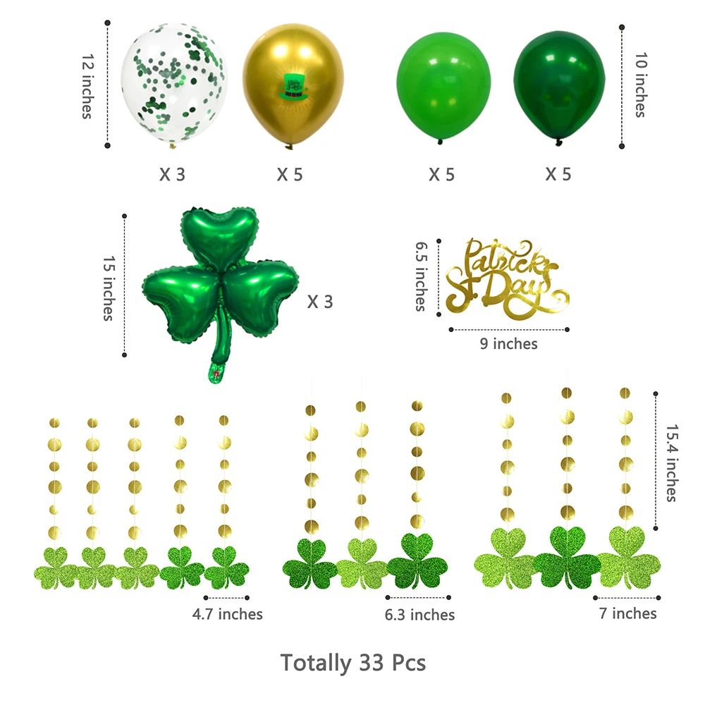 Bannière de fête de la Saint-Patrick – 57 décorations de fête irlandaise – Accessoires de fête printanière avec bannière porte-bonheur trèfle Bannière de fête de la Saint-Patrick – 57 décorations de fête irlandaise – Accessoires de fête printanière avec bannière porte-bonheur trèfle