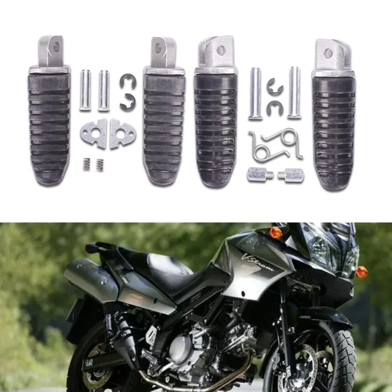 Mototcycle Aluminum Front/Rear Footrests Foot Pegs For Suzuki V-Strom DL 650 1000 GSX 1250 1300 GSR 600 i B-King 2002-2008