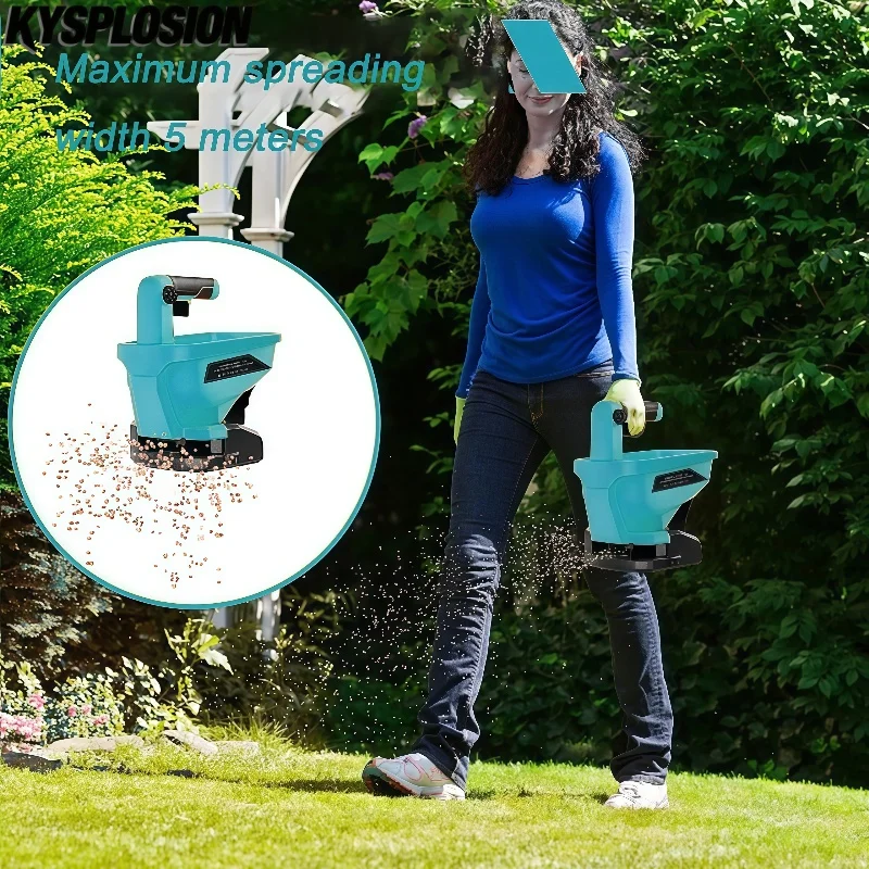 Cordless Handheld Spreader Portable Electric Spreader for Grass Seed, Salt, Fertilizer(Tool Only) For Makita 18V BL1830 Battery