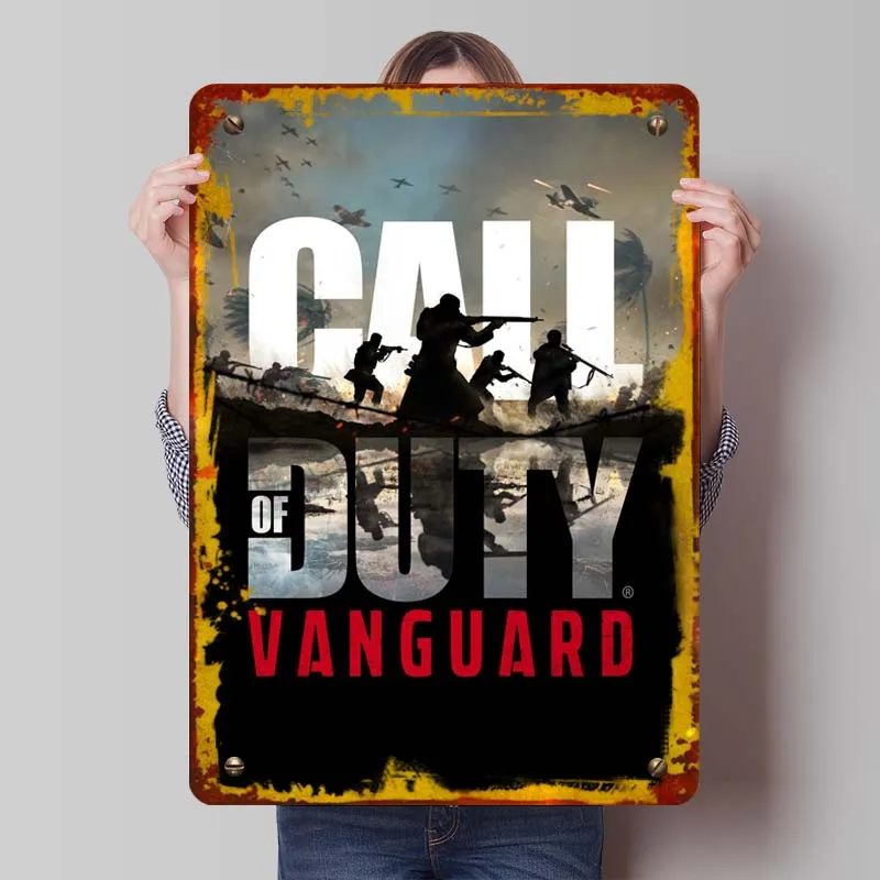 C-Call of Duty Signs Classic Game Metal Posters Wall Decor Custom Metal Tin Sign for Game Room Wall Art Decoration Man Cave Home