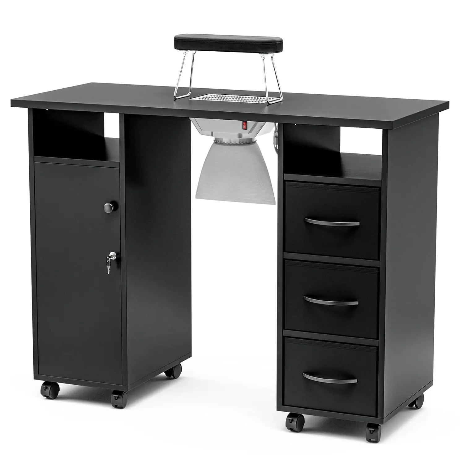 Modern Design Manicure Nail Table Beauty Salon Furniture with Dust Collector for Living Room Makeup Desk