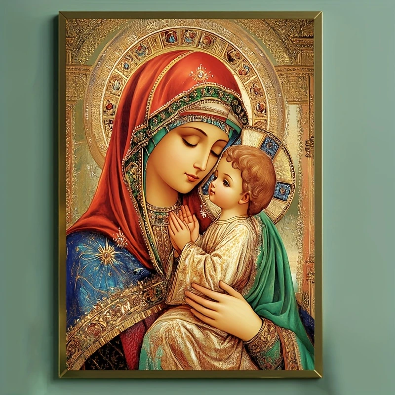 

Portrait 500/1000/1200/2000 PCS Woman with Child Family Activity Games for Gameroom Bedroom Home Decor Gift Frameless