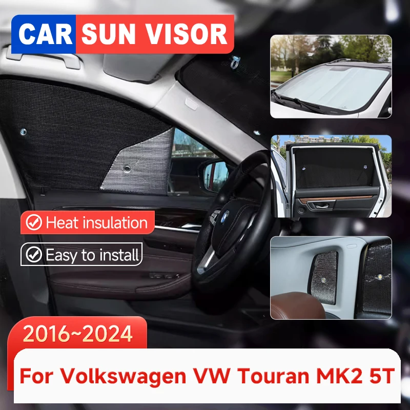 

Anti-UV Car Sun Visor For Volkswagen VW Touran MK2 5T 2016~2024 2017 2018 2019 Sun Protection Sunshades Parasol Auto Accessories