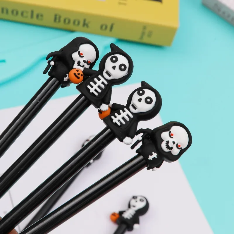 24 Pcs Halloween Gifts Pumpkin Ghost Mask Neutral Pen Student Prizes Writing Tools