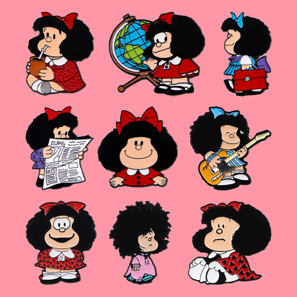 Niedliche Cartoon-Mädchen-Emaille-Anstecknadeln, lustige Anime-Brosche, Anstecknadel, Abzeichen auf Rucksack, Kleidung, Accessoires, Modeschmuck, Freunde, Geschenke