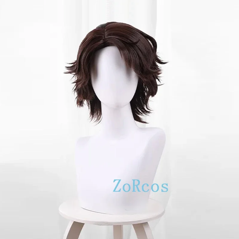 Identity V Puppeteer Cosplay Wig Game Identity V Wig Matthias Czernin Cosplay Short Dark Brown Wig   Free Wig Cap