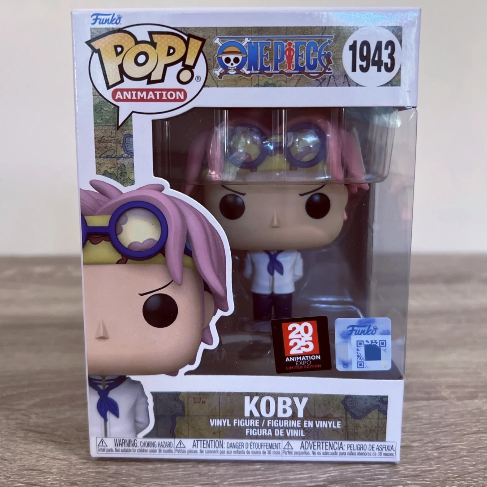 

Koby 1943 One Piece Action Figures Funko Pop 2025 Animation Expo 4.1 inch Limited Edition Figure Collectible DecorationToy Gift