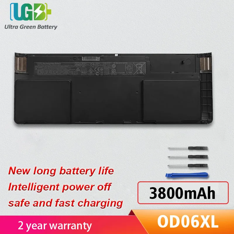 UGB New OD06XL HSTNN-W91C H6L25AA Battery For HP EliteBook Revolve 810 G1 (C9B03AV) G1 G2 G3 Tablet PC HSTNN-IB4F Akku