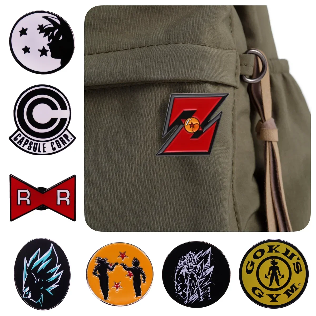 

Japanese anime and film merchandise brooch enamel Z-shaped red badge metal men's backpack clothes lapel pins gift souvenir