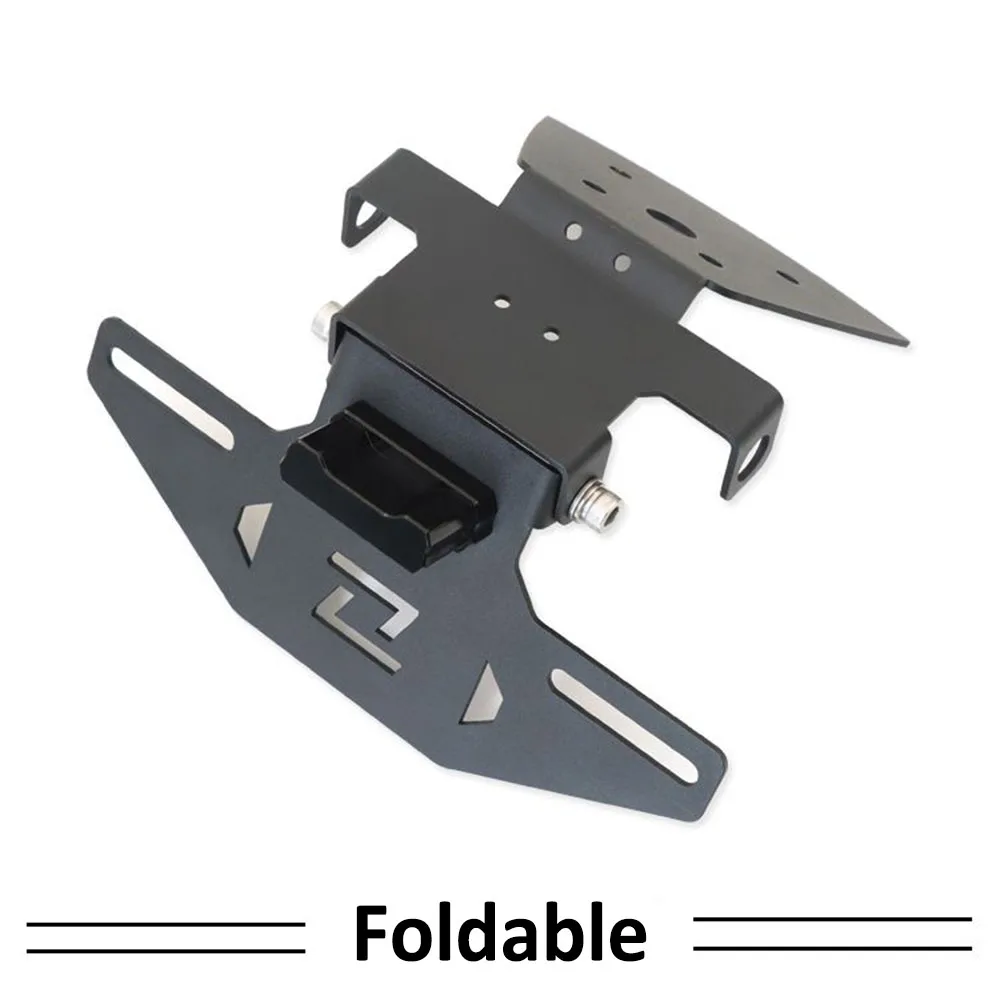 New Motorcycle Folding Rear Short Tail Stock Tailstock License Plate Holder Bracket With Turn Signal Light FOR KOVE 450RR 450 RR image 4