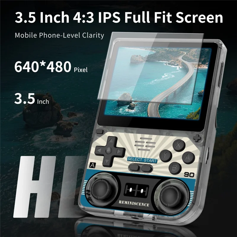 V20 Retro Video Handheld Game Console 64GB 3.5Inch IPS HD Screen A133P Open Source Linux For GBA NDS SFC Simulators C