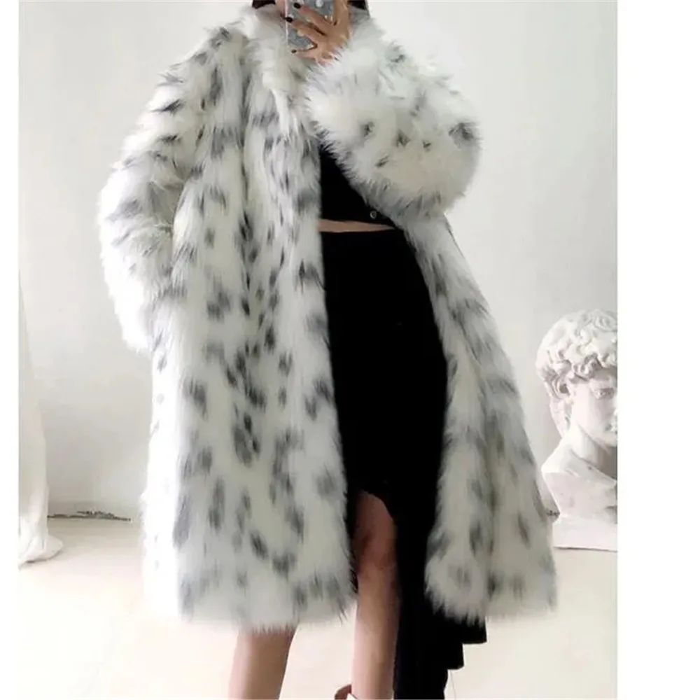 Formal Dressesvestidos De FiestaFur Ladies Imitation Fox Fur 2024 Winter Jacket Warm Fashion New Mao Coat Hai