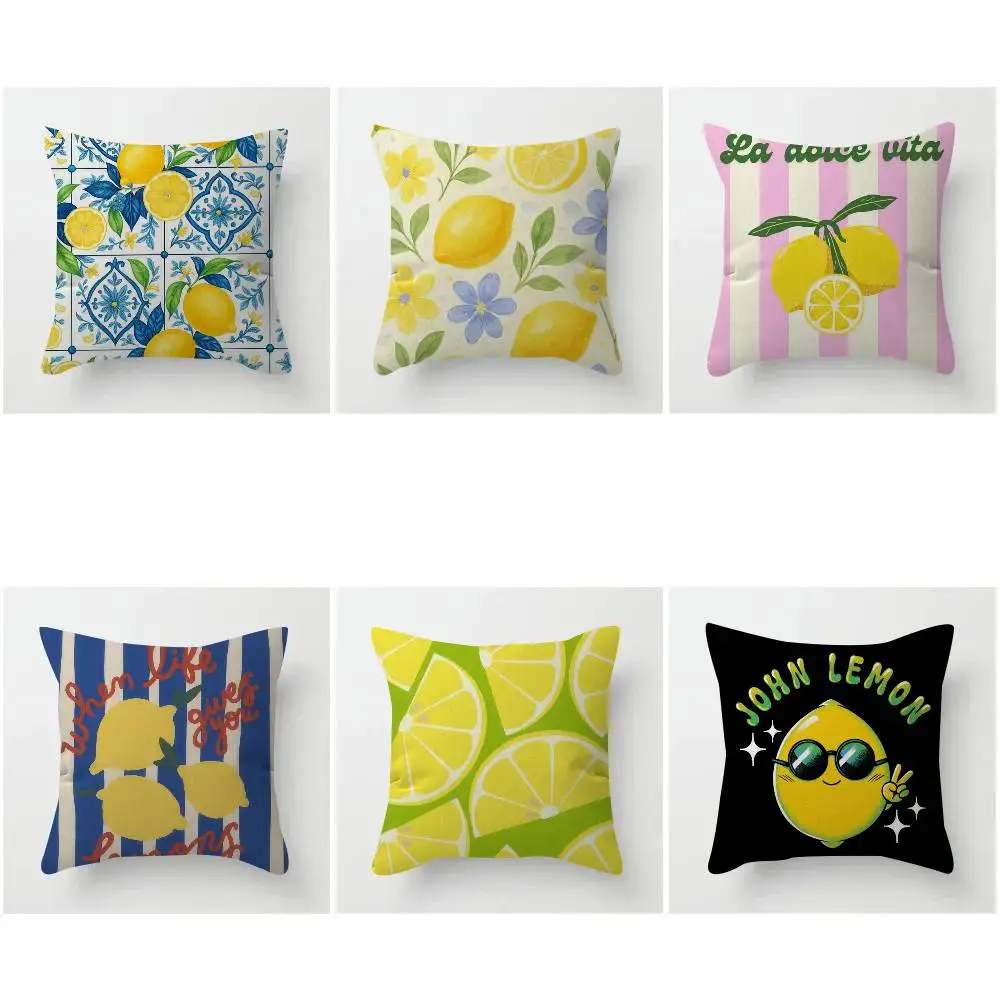 Cartoon fun Lemon  Cushion Cover Decorative Pillow Sofa Home Decor case pillow cases
