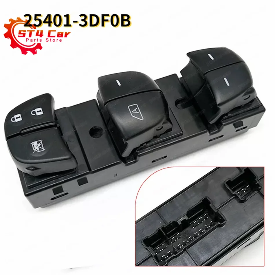 

25401-3DF0B Window Power Master Switch 254013DF0B For Nissan Juke Altima Tiida Sylphy X-Trail Qashqai Rogue