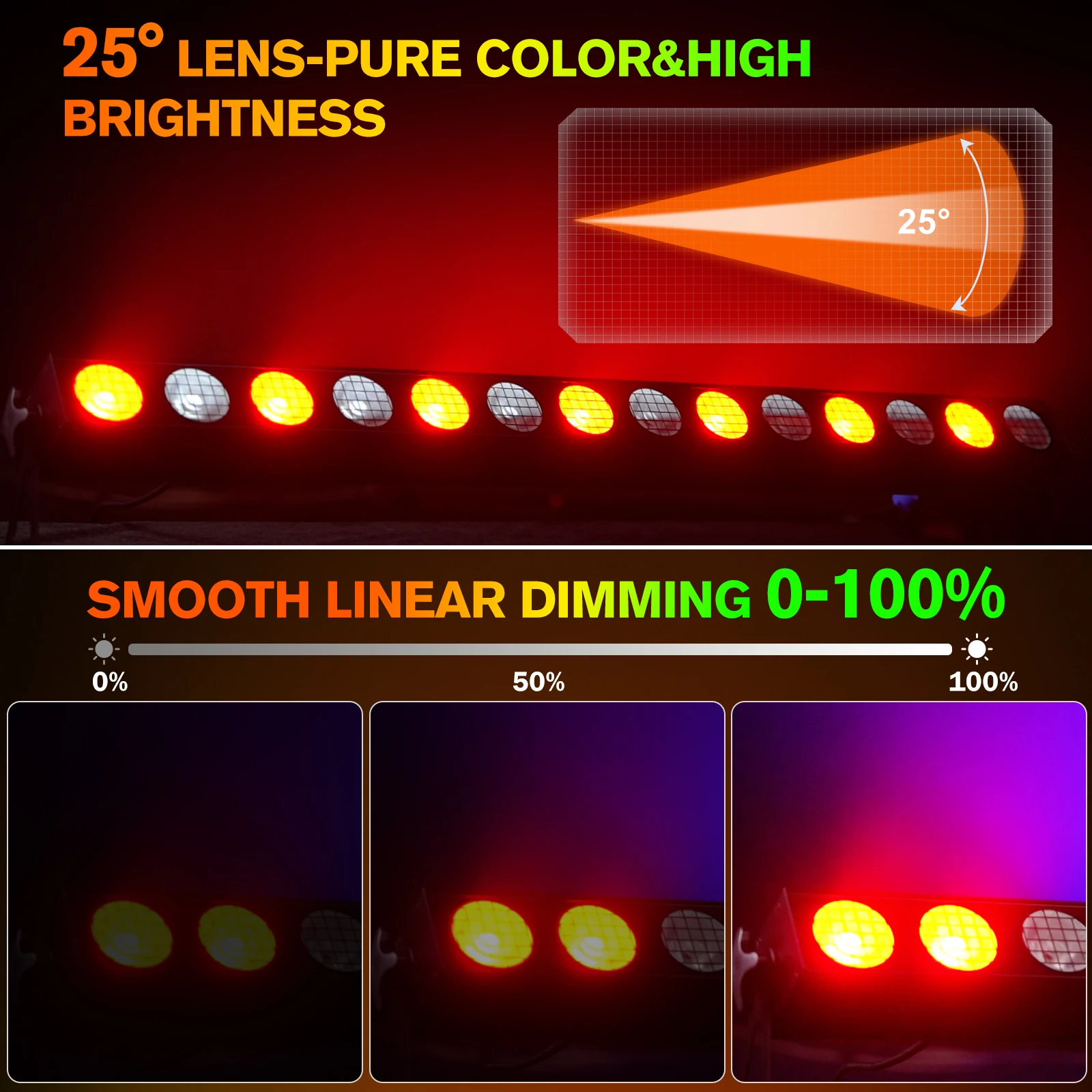 U'King 14X20W RGBW COB ضوء المرحلة بار عالية الطاقة مصفوفة بكسل جدار غسالة أضواء DMX512 ستروب DJ أضواء لعرض الحفلات بار KTV