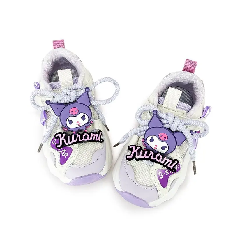 Spring Autumn Children Kawaii Kuromi Anime Sanrio Casual Shoes Cute Cartoon Sweet Breathable Mesh Surface Sneakers Gifts Toys