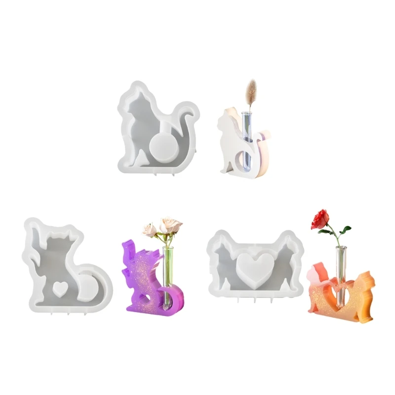 

Cats Silicone Resin Molds Suitable for Hydroponic Plant Flower Vase Crafting Dropship