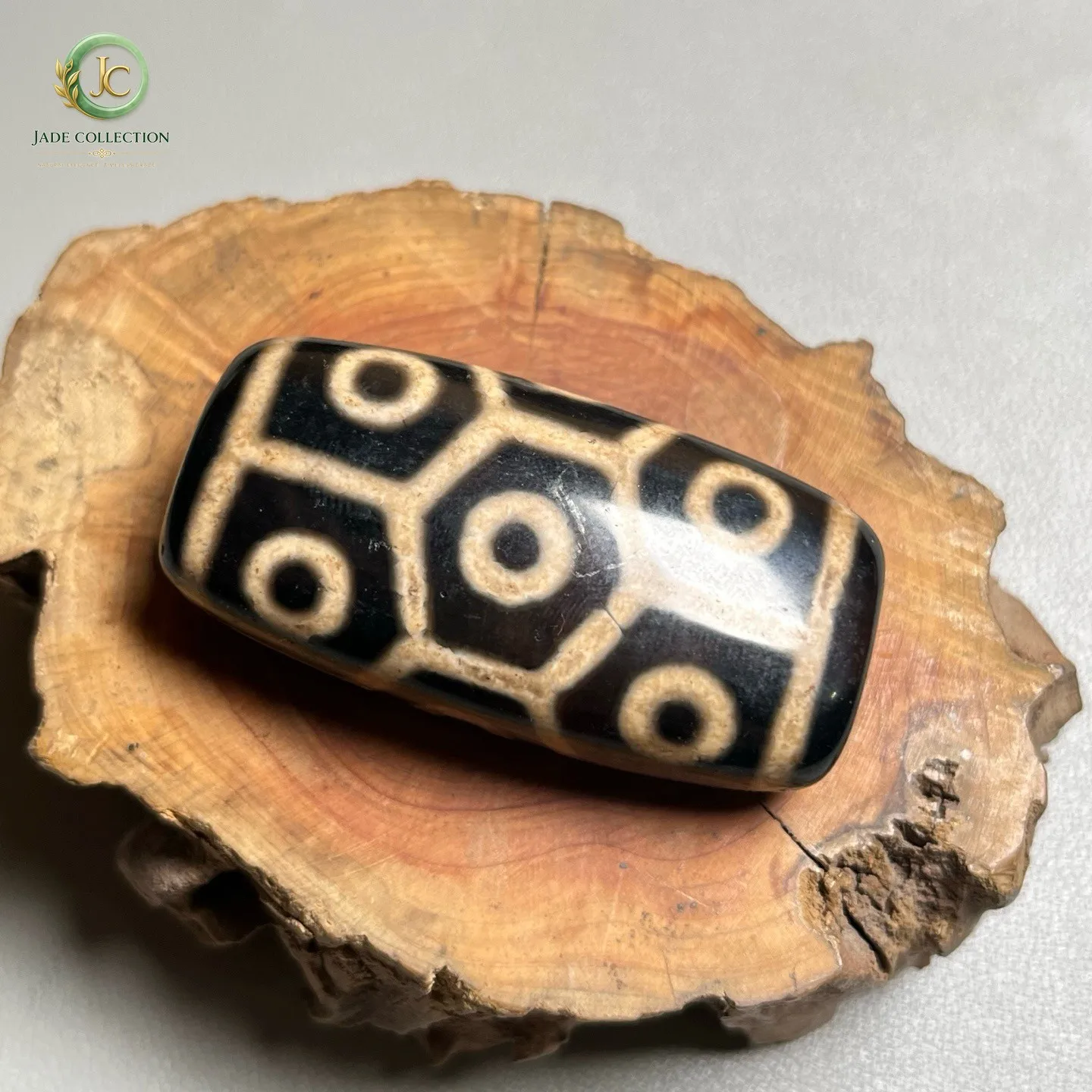 Rare Tibetan Old Agate dZi Turtle shell 9 Eyes Bead Amulet Pendant 50mm