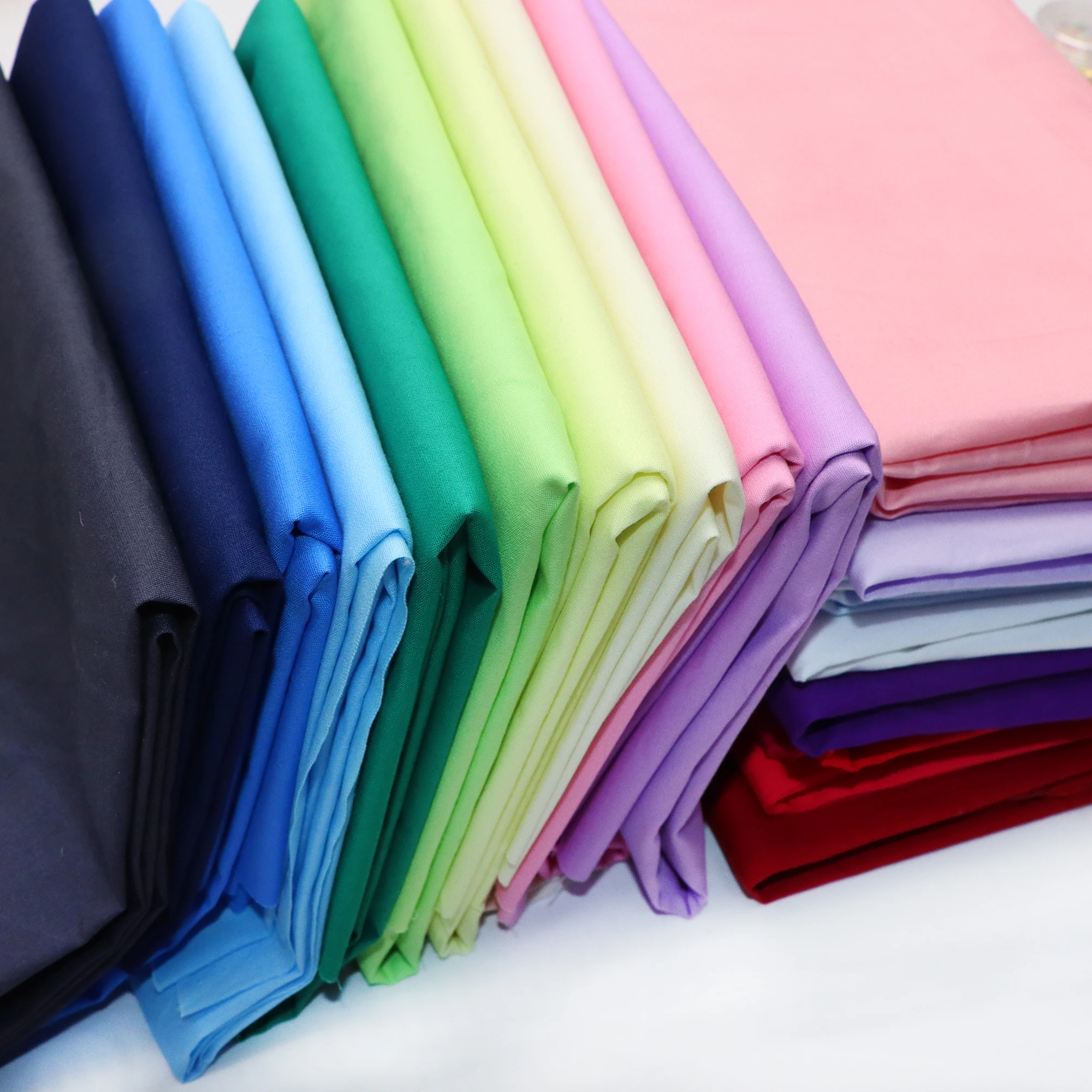 50*150 سنتيمتر متعدد الألوان 100% نسيج القطن عادي بلون النسيج مناسبة DIY بها بنفسك الخياطة اللحف الحرف اليدوية الملابس تنورة