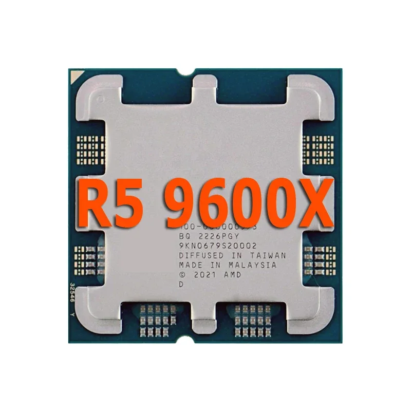 

for AMD Ryzen 5 9600X CPU Processor New R5 9600x 5.4GHz 6C 12T Integrated Graphics RDNA2 2CU TDP 65W Socket AM5 but No Fan