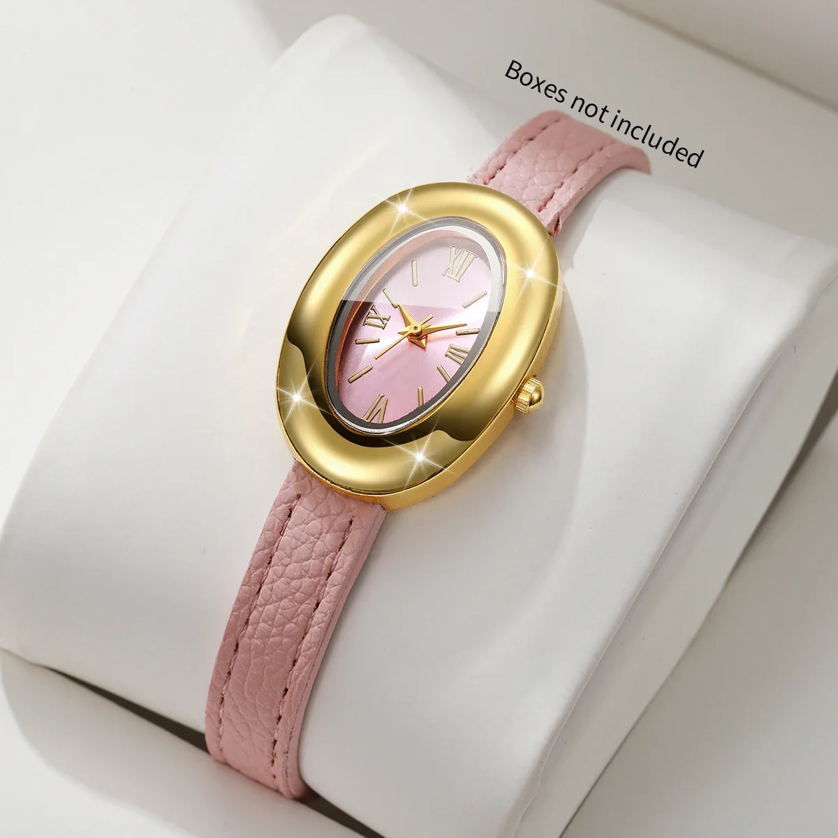 Elegant Oval Dial Women Watches Ultra-thin Leather Strap Roma Ladies Quartz Wristwatches Clock Gift Relogio Feminino（Without Box