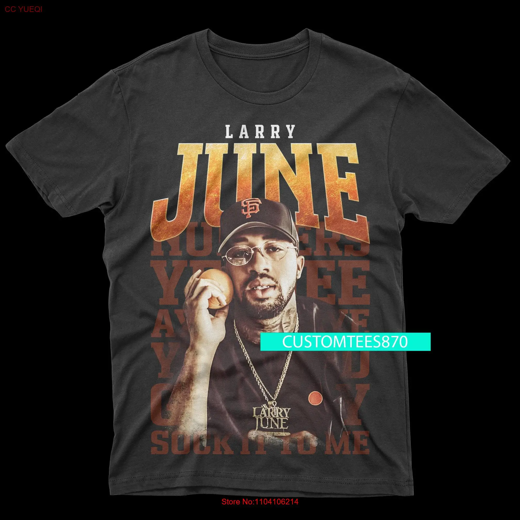 Larry June Vintage Style T shirt long or short sleeves