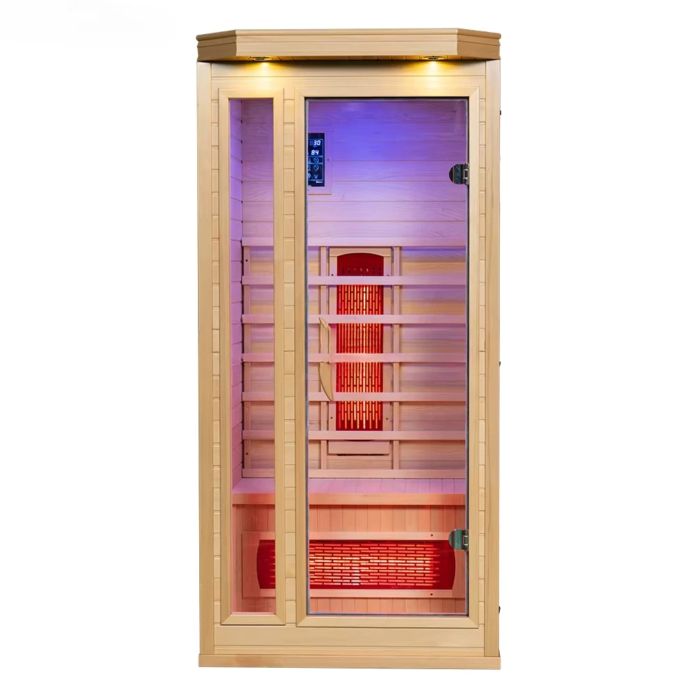 Indoor Sauna Room For 1Person Outdoor Infrared Sauna With Red Light