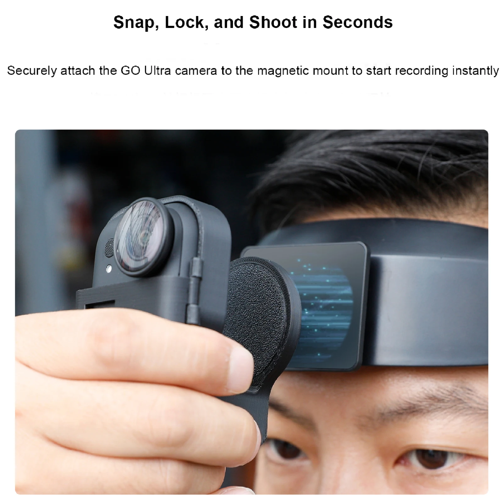 

Magnetic Quick Release Headband for Insta360 go ultra Sports Camera First View Accessories