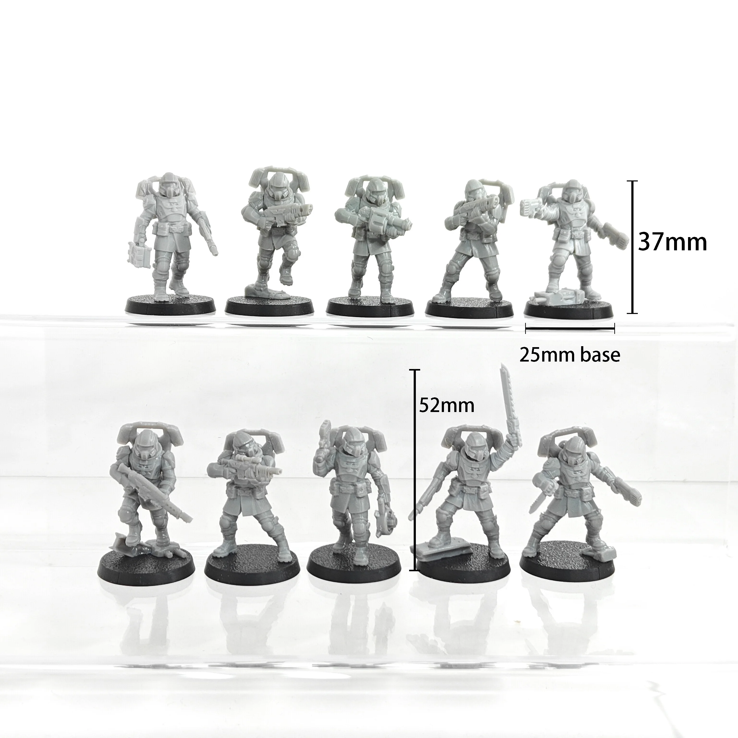 مجموعات المرآب المناورات (10 أرقام) مجموعات الراتنج الشكل غير مصبوغ المنمنمات KT335 #1