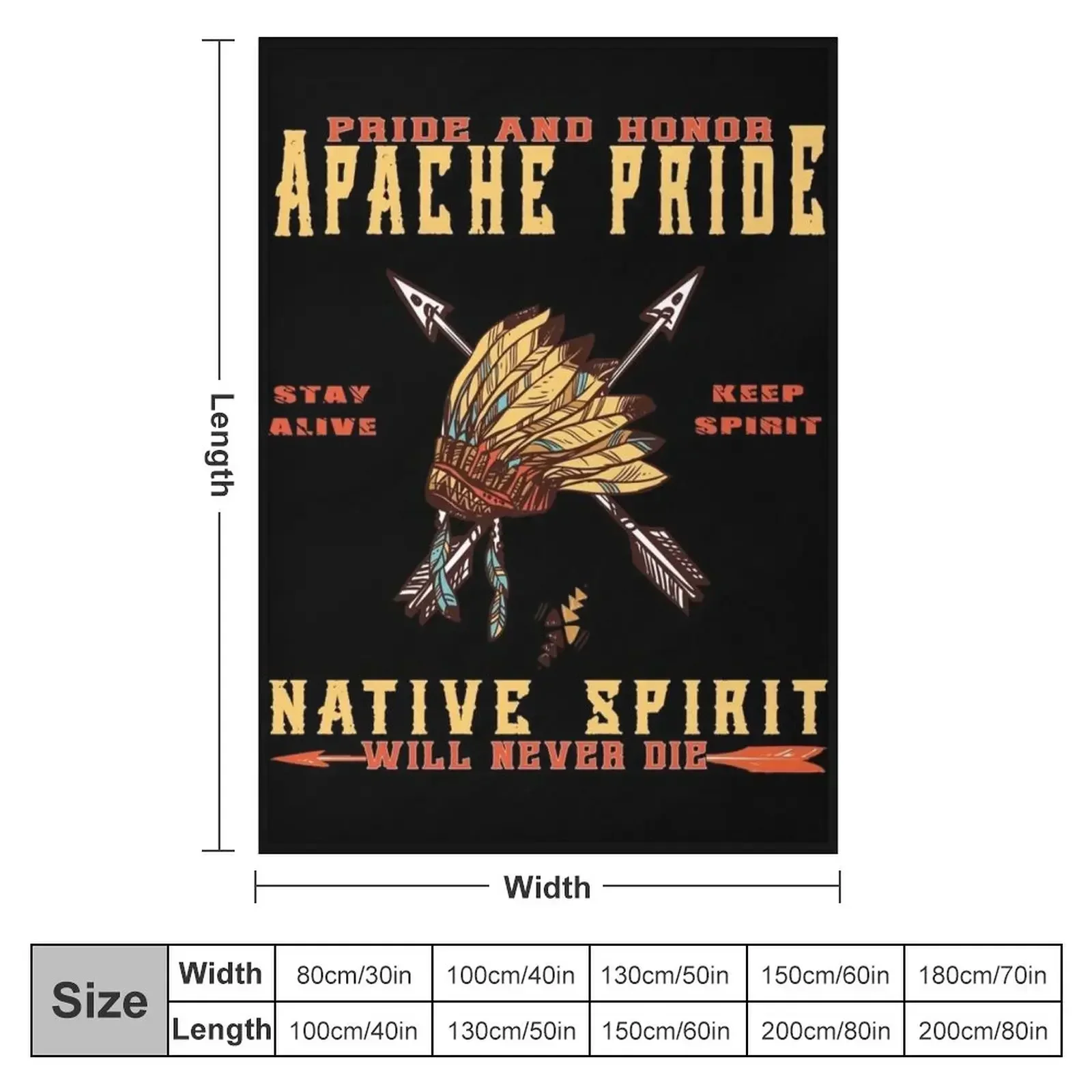 apache pride native spirit Throw Blanket Cute Multi-Purpose Camping Blankets