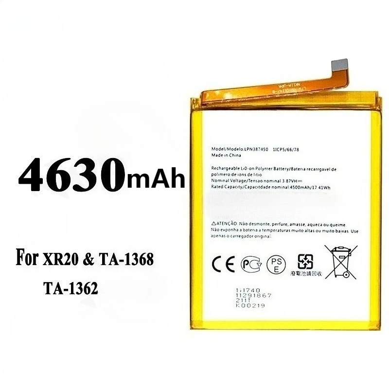 بطارية LPN387450 جديدة 3.87 فولت 4630 مللي أمبير في الساعة عالية الجودة قابلة للاستبدال LPN387450 لبطارية Nokia XR20 + أدوات