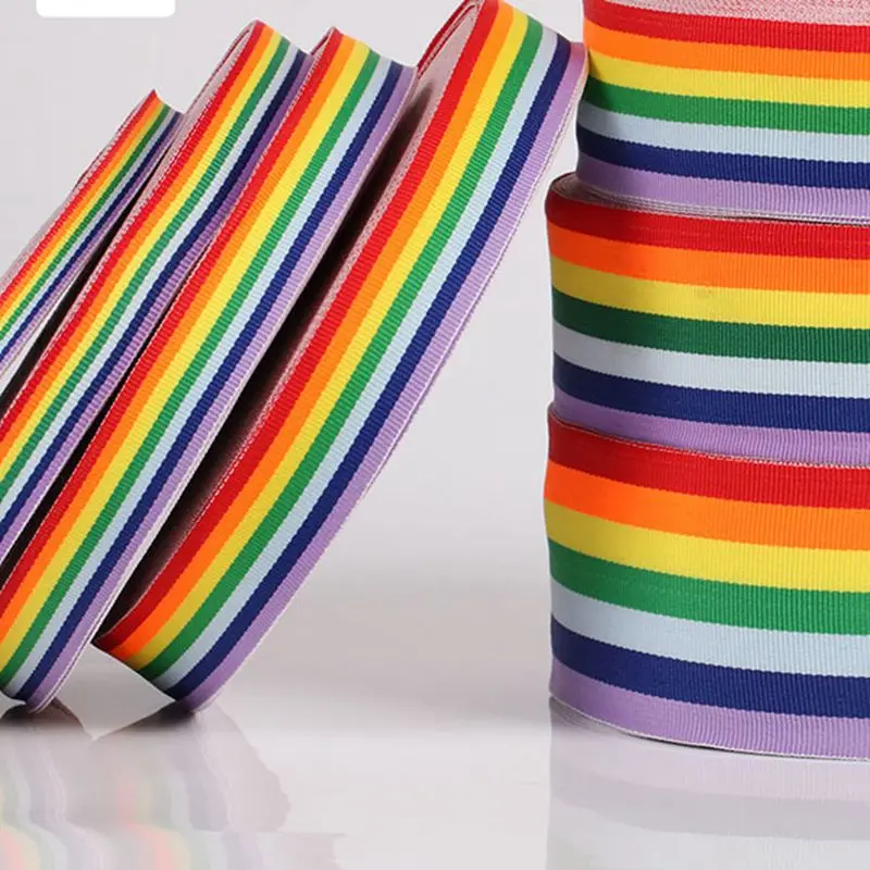 5/10/15 yards 10mm RainBow Nylon Ribbon Backpack Pet Strap Webbing for Luggage Belts Bags Handles WaistBelt DIY Accessories