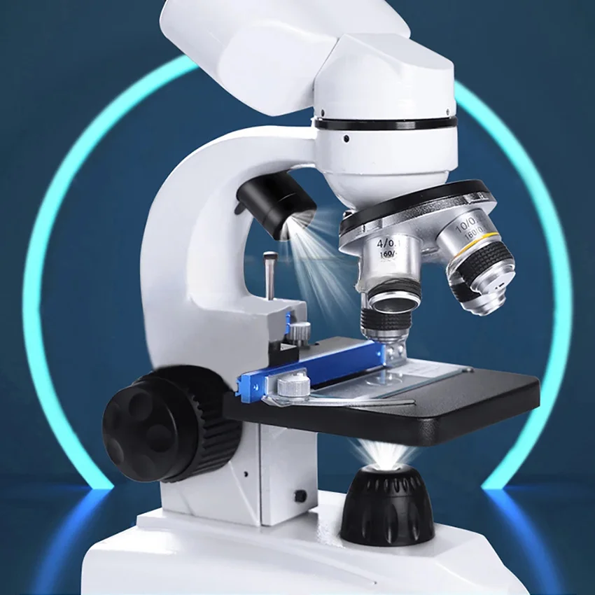 Zoom 30000X Biological HD Microscope Digital laboratory Compound Microscope with Wide-Field 10X and 50X Eyepieces for Lab