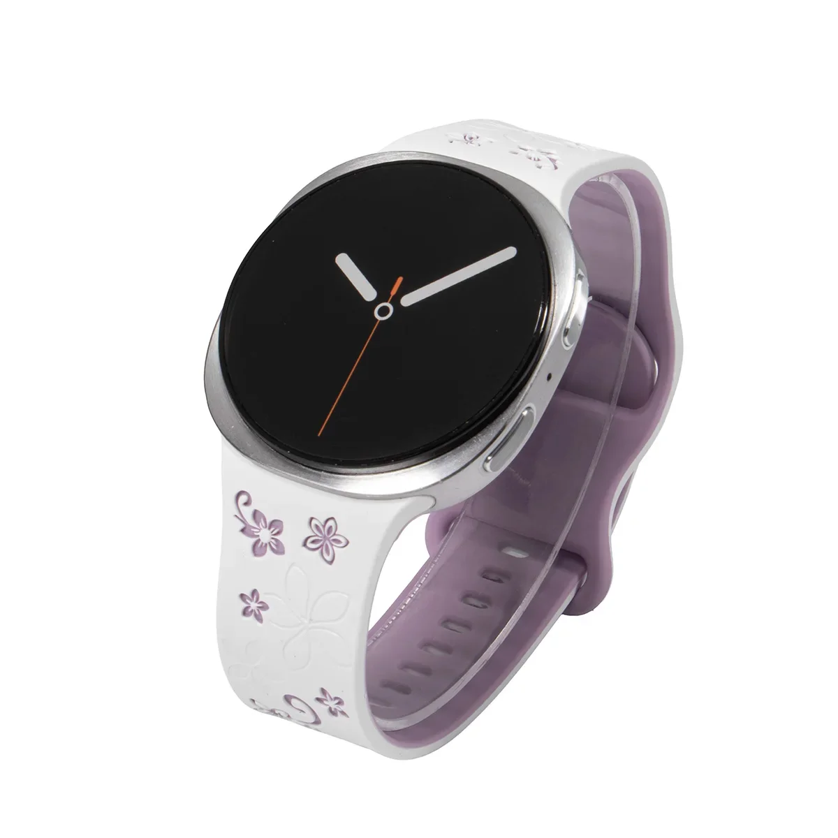 Bedrucktes Design-Armband für Samsung Galaxy Watch8 9 40 44mm Silikonband mit Gravur für Galaxy 8Classic 46 Blumenmuster-Armband – Detail 9