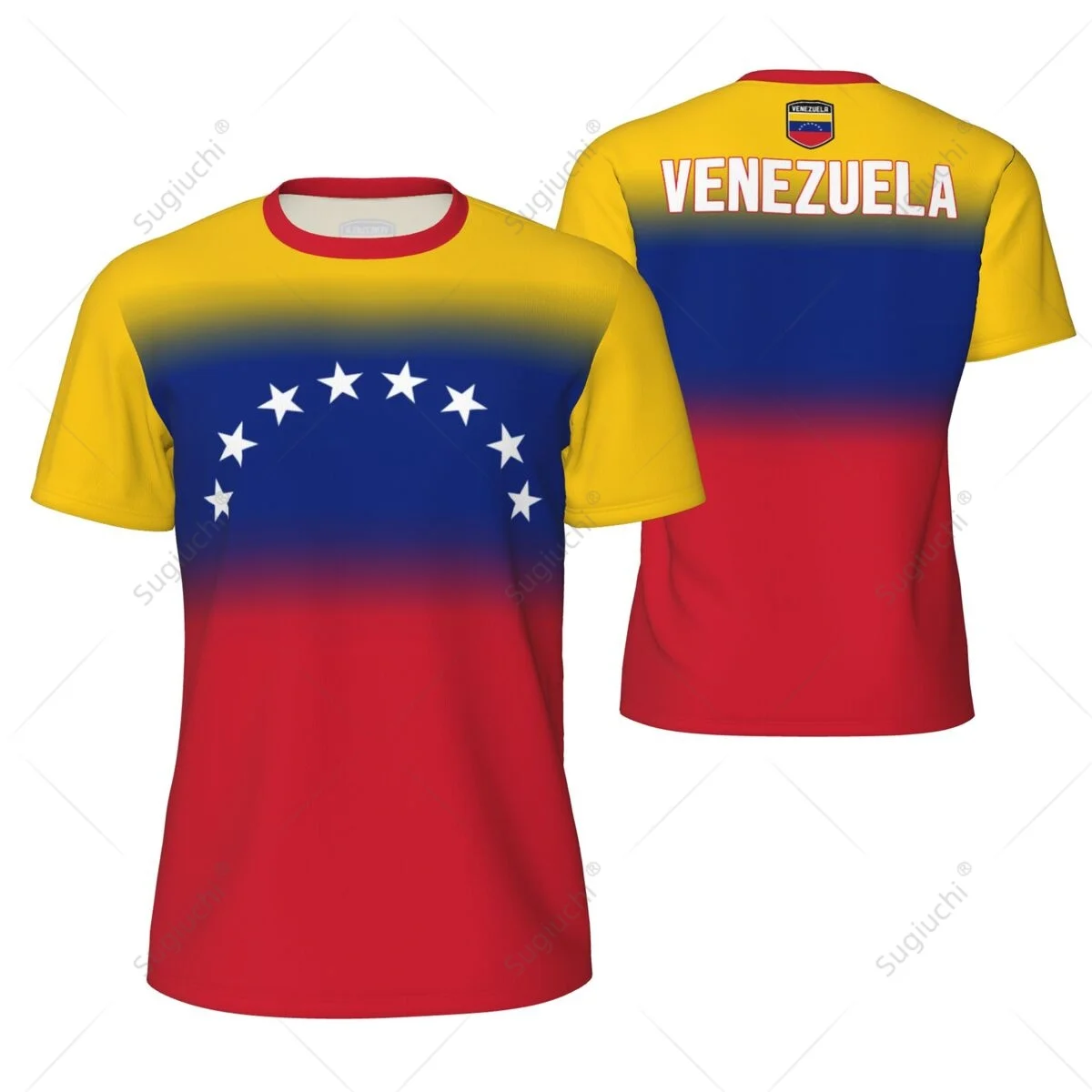 Sports Mesh T-shirt Venezuela Flag For Running Bike Soccer Tennis Football Fitness Tees 3D Printed Custom